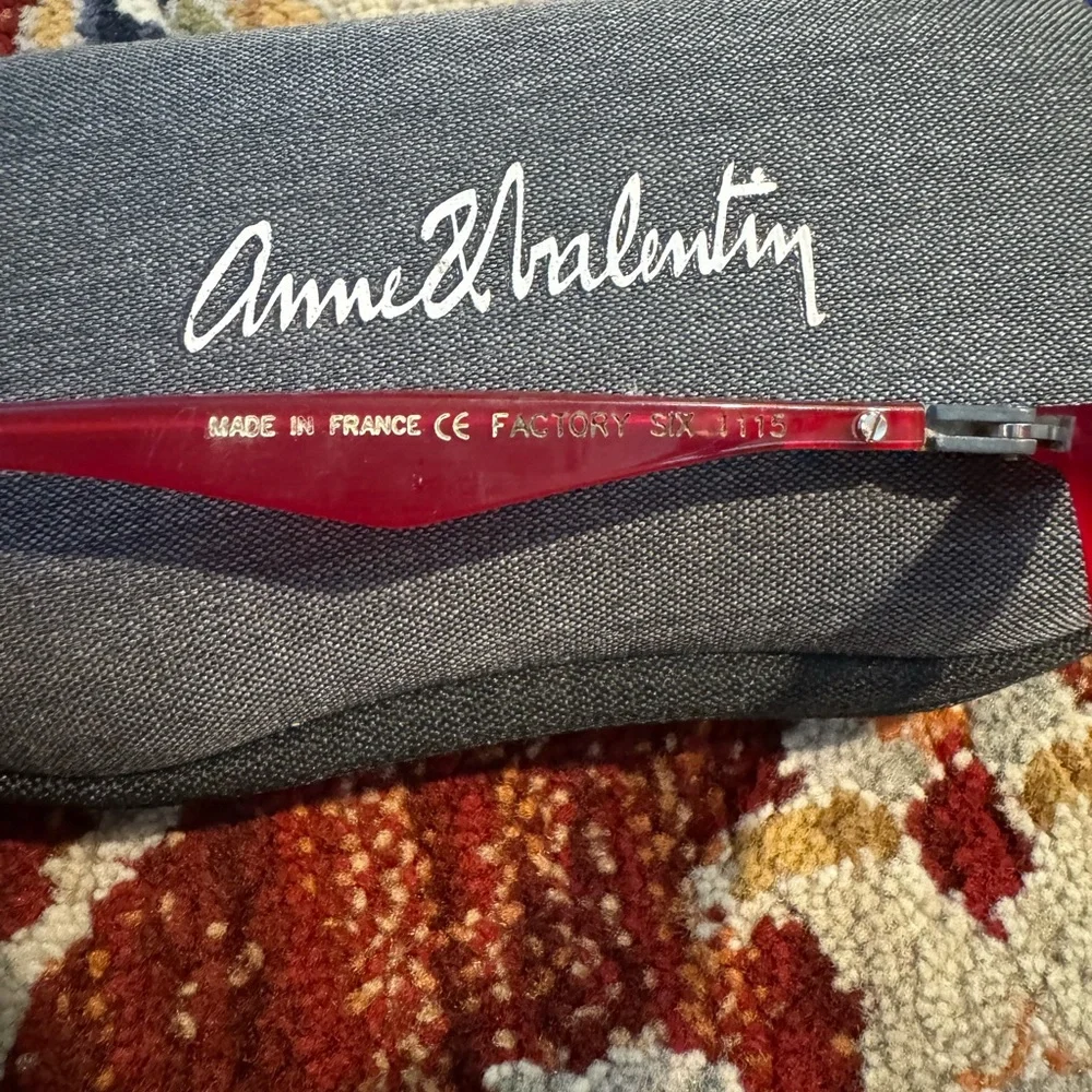 Anne & Valentin Women's Red Frame Glasses